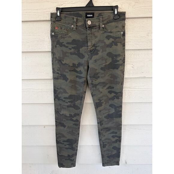 Hudson Camo Skinny Jeans Women’s Size 27 Stretch Camouflage Denim Pants - Picture 2 of 9